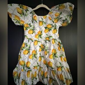 Janie and Jack yellow lemons girls dresses. Size 5 and 6.  Excellent condition